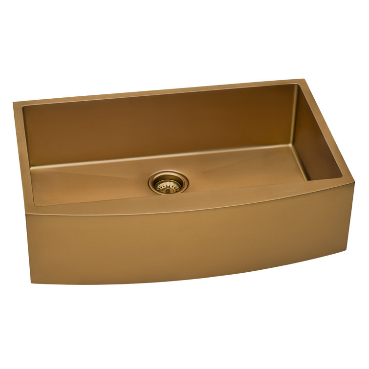 Copper Tone Matte Bronze 30-Inch Farmhouse Stainless Steel Sink