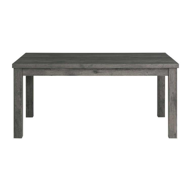 Gray Rectangular Wood Transitional Dining Table