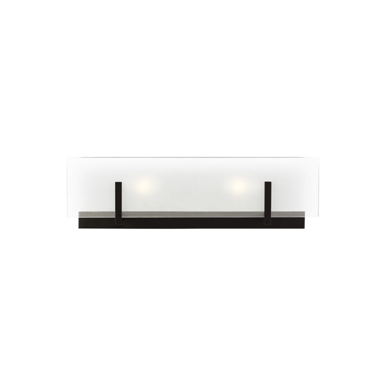 Midnight Black 2-Light Dimmable Vanity Light with Clear Glass