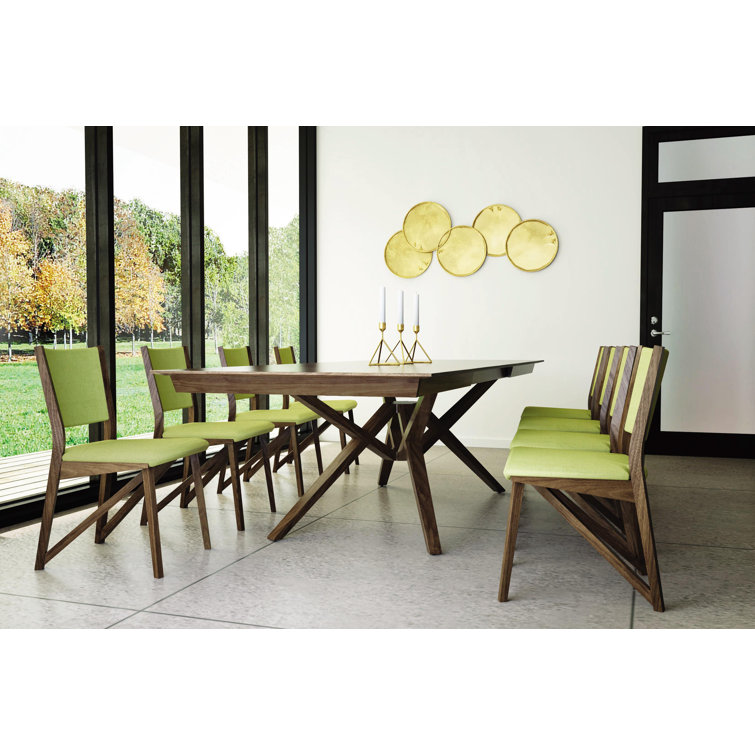 Natural Cherry Solid Wood Extendable Dining Table with Self-Storing Leaves