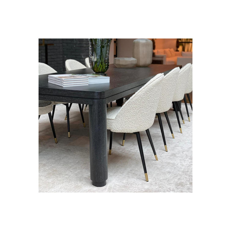 Roche Light Gray Velvet Upholstered Side Chair with Brass Caps