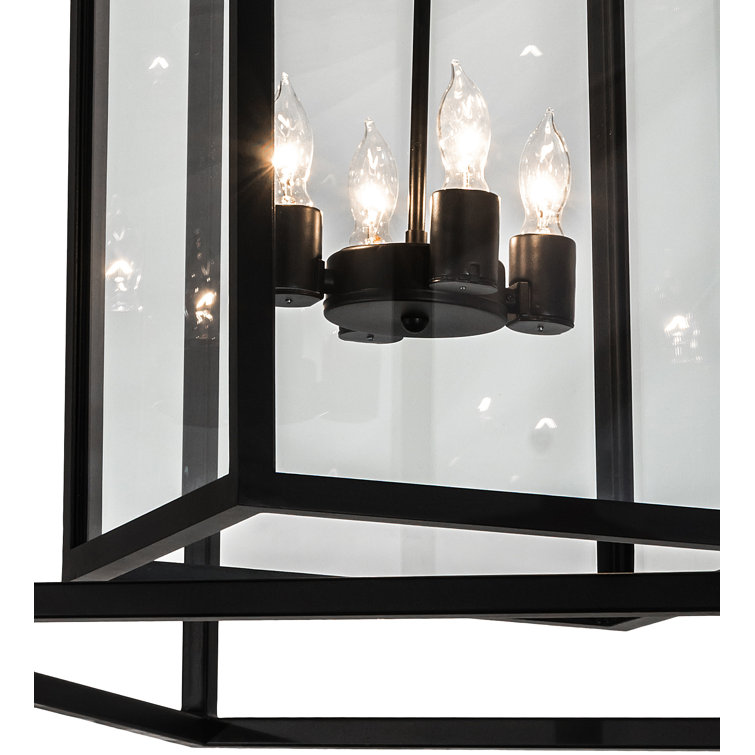 Kitzi 24" Blackwash Steel and Glass LED Chandelier