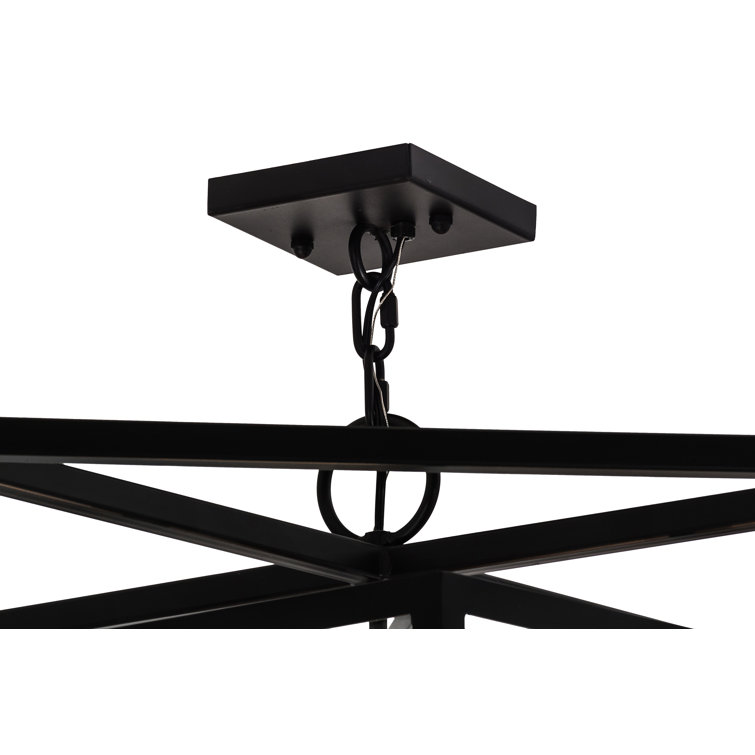 Kitzi 24" Blackwash Steel and Glass LED Chandelier