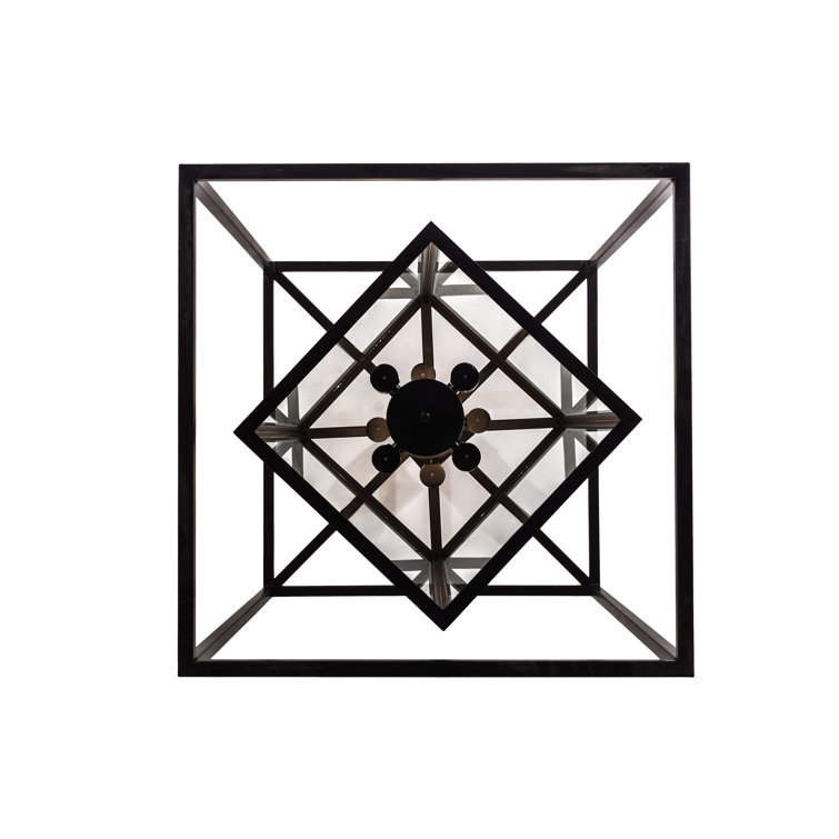 Kitzi 24" Blackwash Steel and Glass LED Chandelier