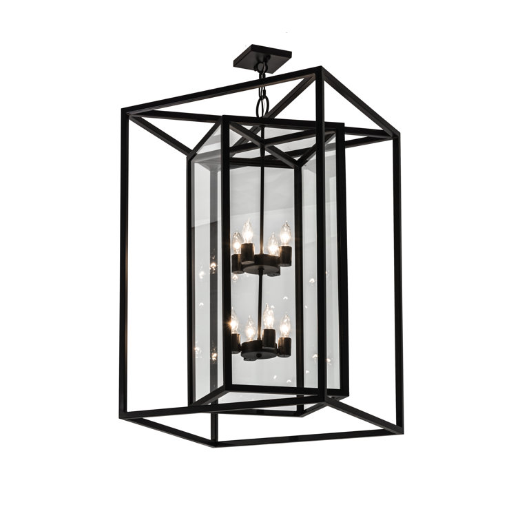 Kitzi 24" Blackwash Steel and Glass LED Chandelier