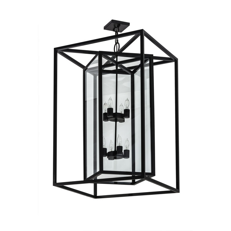 Kitzi 24" Blackwash Steel and Glass LED Chandelier