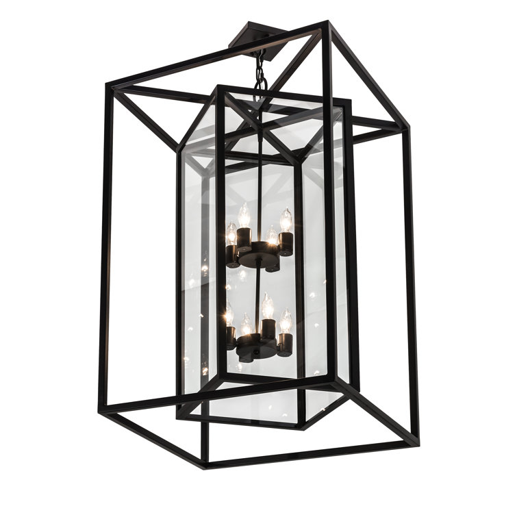 Kitzi 24" Blackwash Steel and Glass LED Chandelier