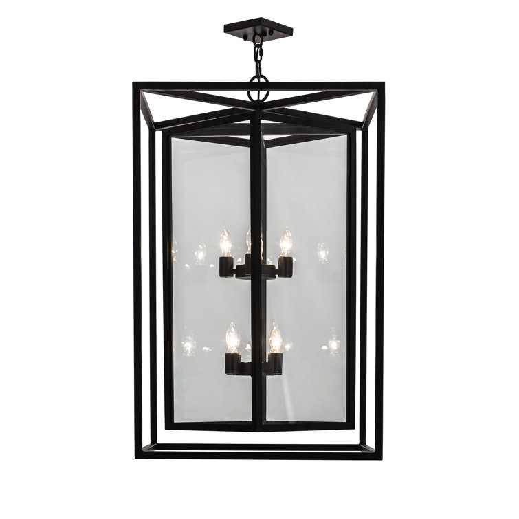 Kitzi 24" Blackwash Steel and Glass LED Chandelier