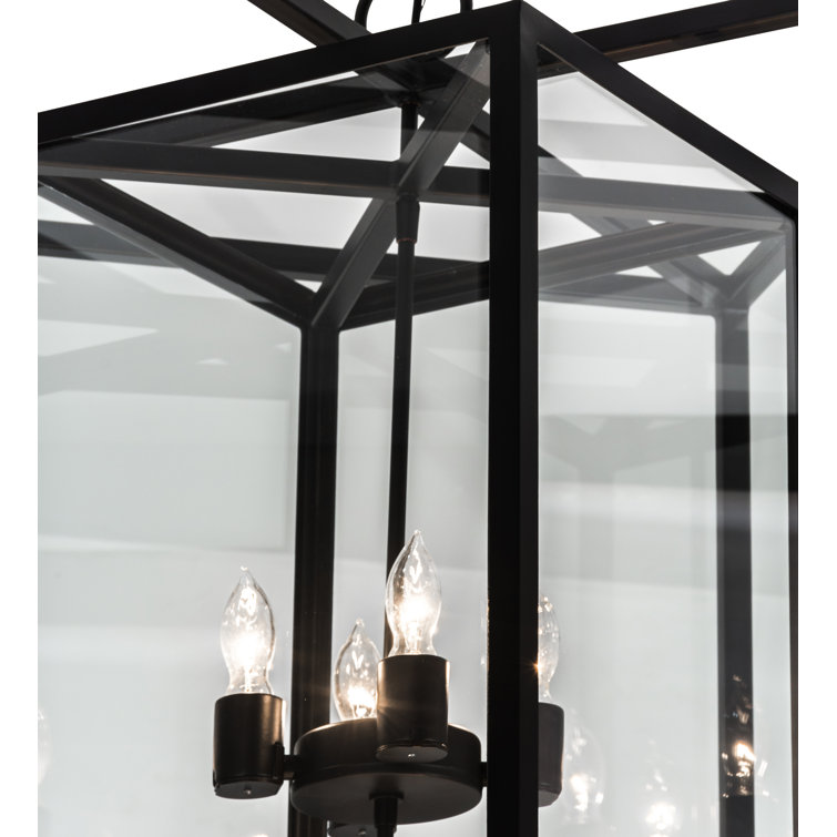 Kitzi 24" Blackwash Steel and Glass LED Chandelier