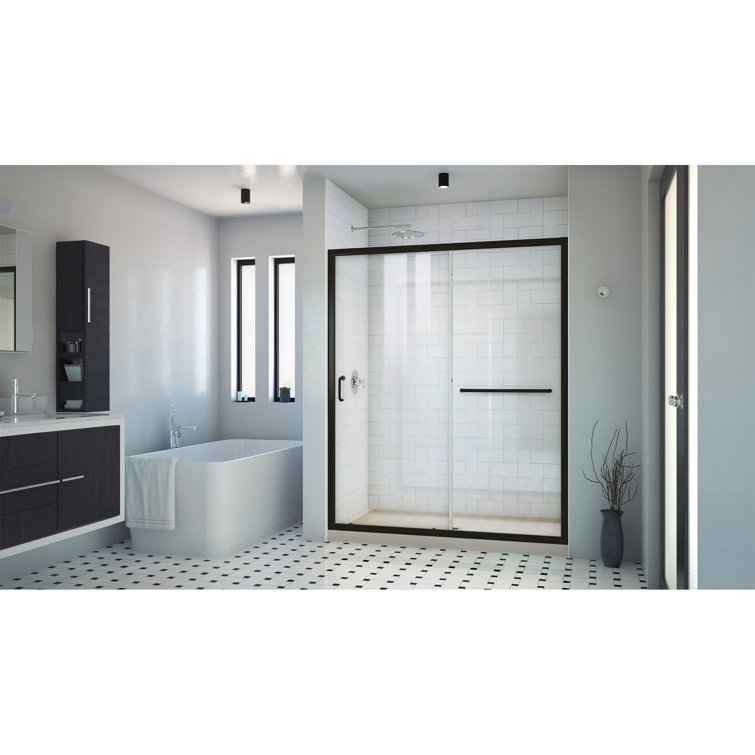 Infinity-Z 60" Biscuit Acrylic Sliding Shower Kit