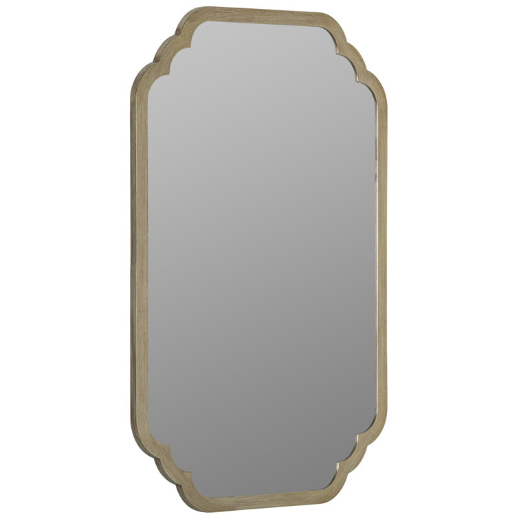Carol Rectangular Wood & Silver Leaf Vanity Wall Mirror