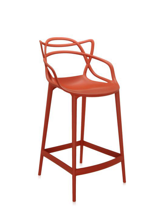 Starck & Quitllet Rusty Orange Acrylic Masters Bar Stool