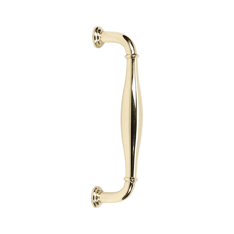 Polished Brass 4-Inch Traditional Bar Cabinet Pull