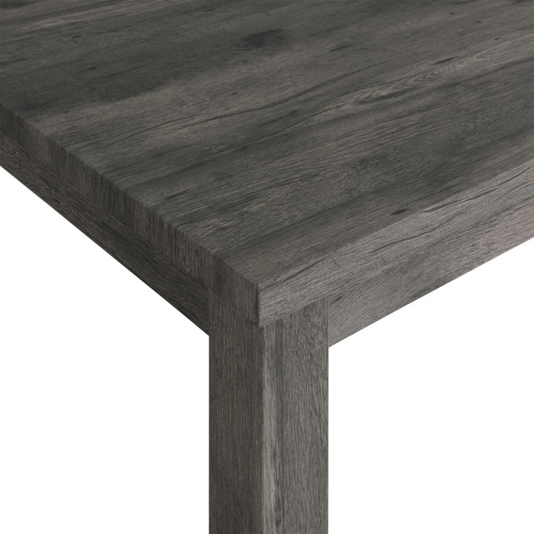 Gray Rectangular Wood Transitional Dining Table