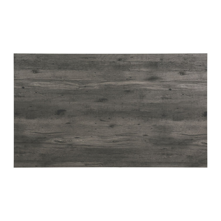 Gray Rectangular Wood Transitional Dining Table