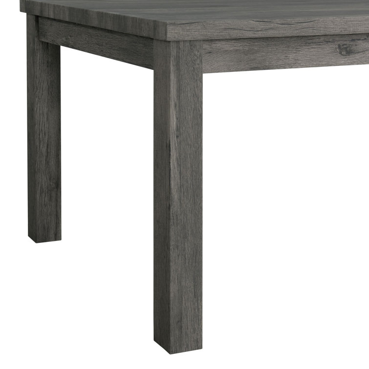 Gray Rectangular Wood Transitional Dining Table