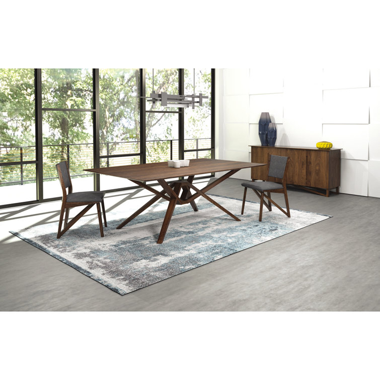 Natural Cherry Solid Wood Extendable Dining Table with Self-Storing Leaves