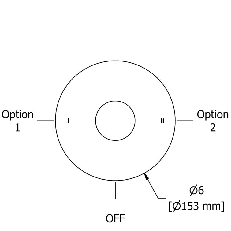 Parabola Black 1/2" Therm & Pressure Balance Shower Knob