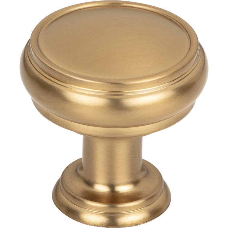 Honey Bronze Round Mushroom Cabinet Knob with Mounting Hardware