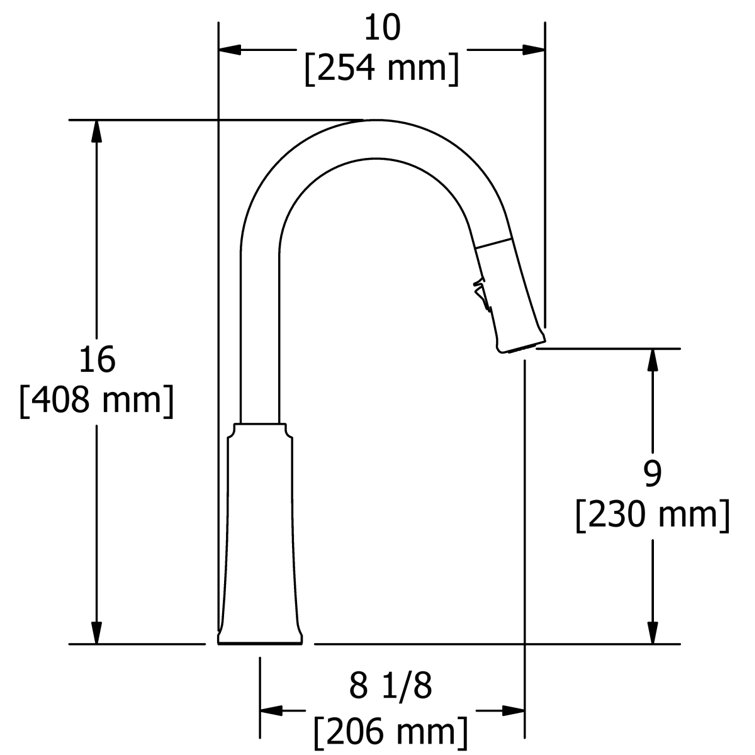 Solstice 16" Swivel Spout Stainless Steel Single Lever Kitchen Faucet