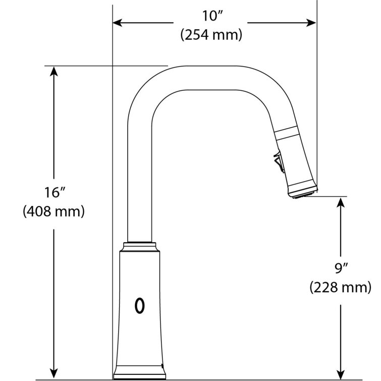 Stainless Steel Pull-Out Spray Kitchen Faucet with U-Spout