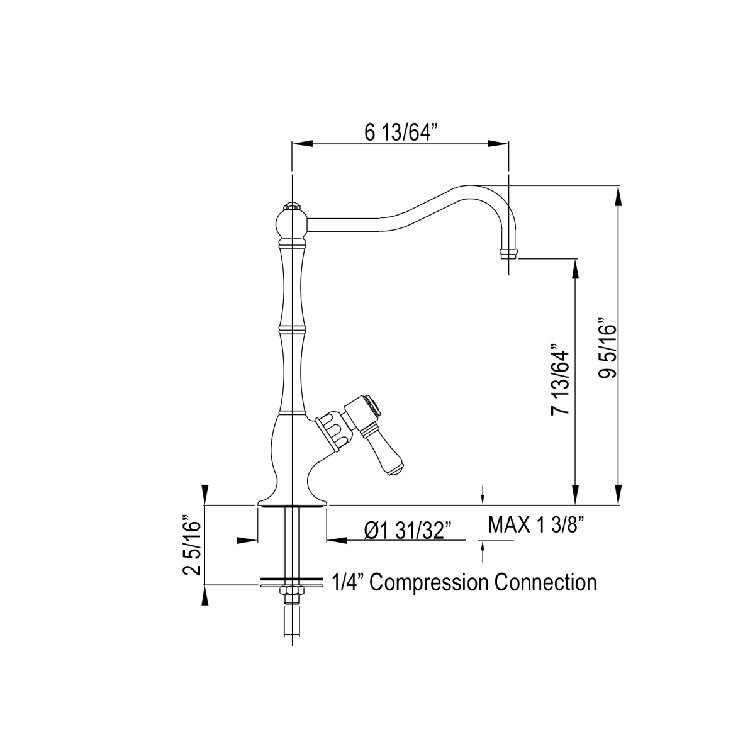Classic 9'' Polished Nickel Kitchen Faucet with Pull-out Spray