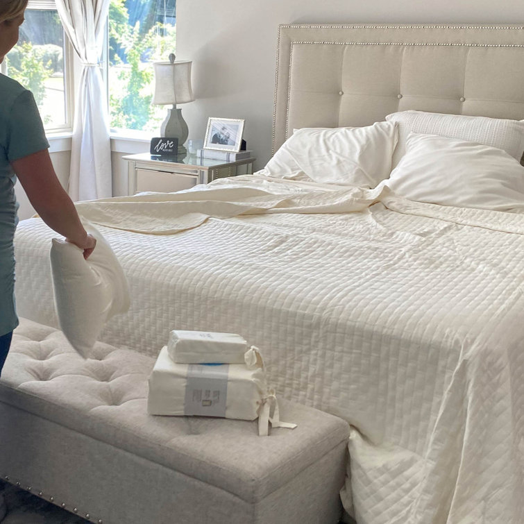 Ivory Organic Bamboo Deep Pocket King Sheet Set
