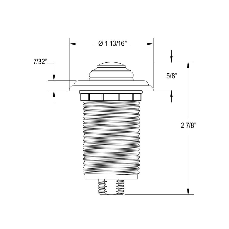 Polished Nickel Traditional Air Activated Switch Button