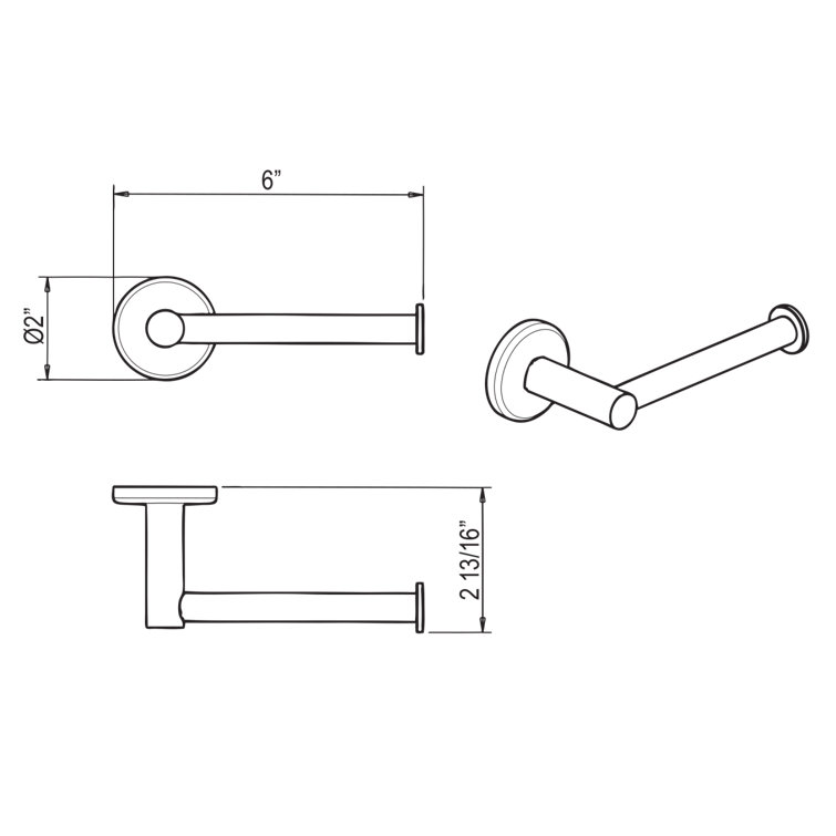 Polished Nickel Modern Wall Mount Toilet Paper Holder