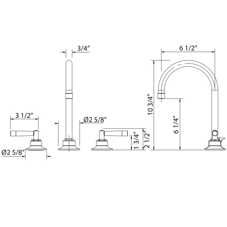 Elegant Transitional 8" Polished Nickel Widespread Bathroom Faucet