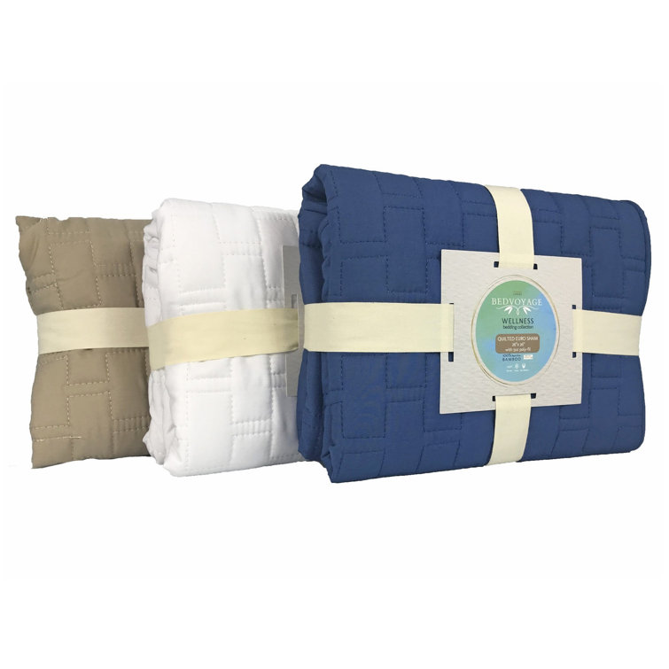 Luxurious Hypoallergenic White Bamboo Quilted Euro Sham