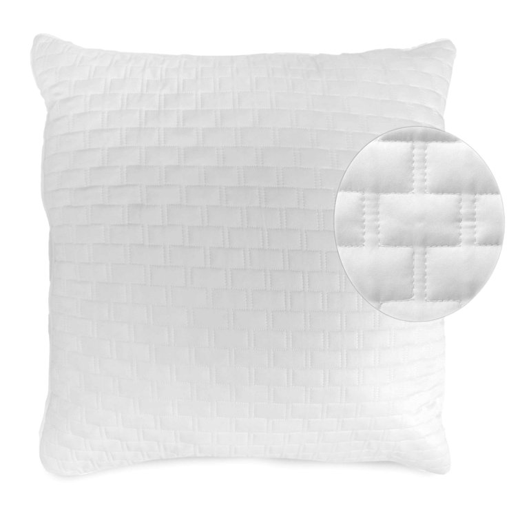 Luxurious Hypoallergenic White Bamboo Quilted Euro Sham