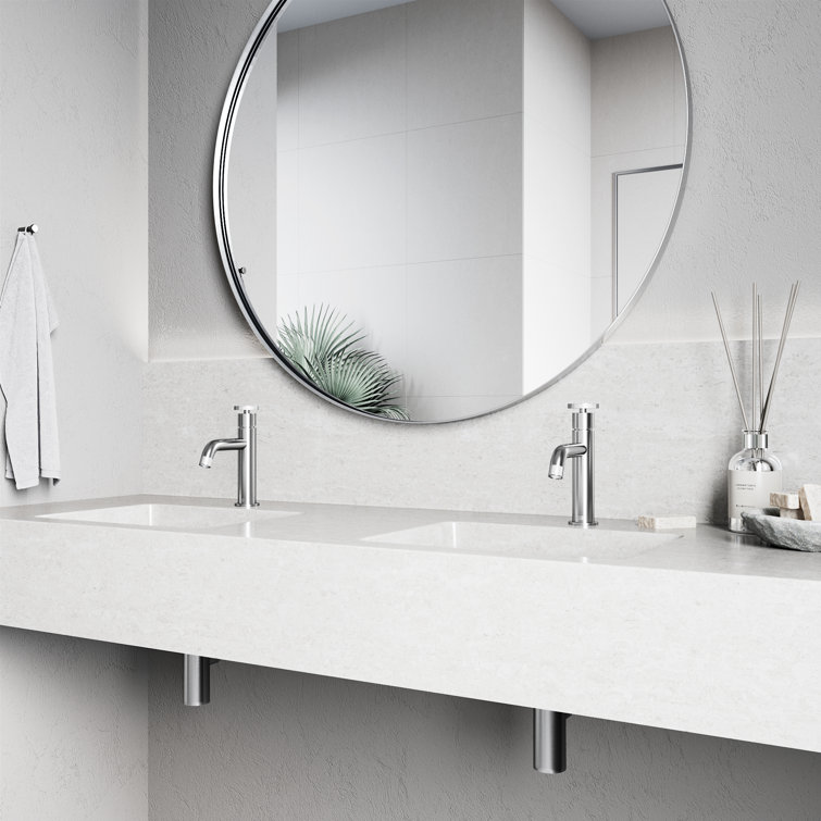 Cass Modern Aerodynamic Single-Hole Bathroom Faucet in Brushed Nickel