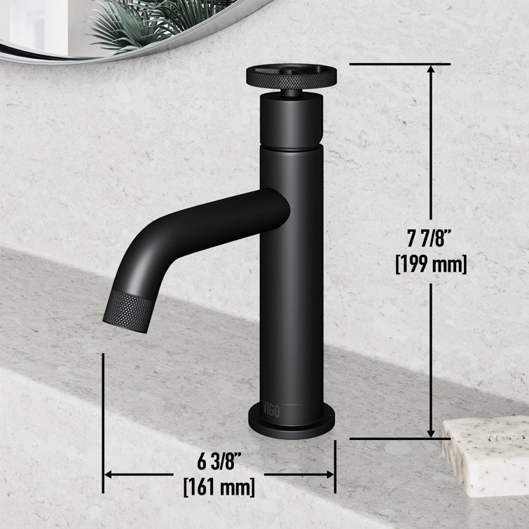 Matte Black Brass Single Handle Bathroom Faucet