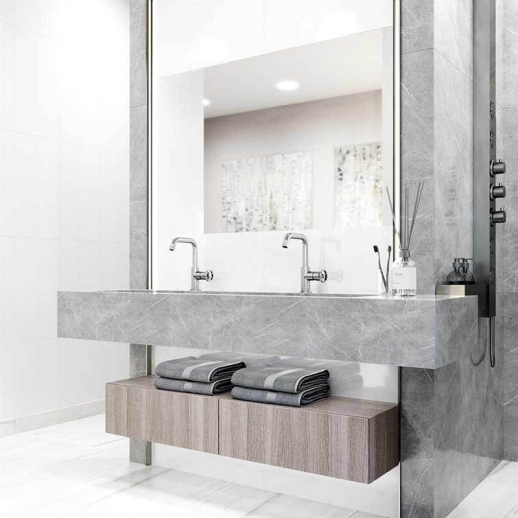 Cass Aerodynamic Wheel Handle Chrome Bathroom Faucet