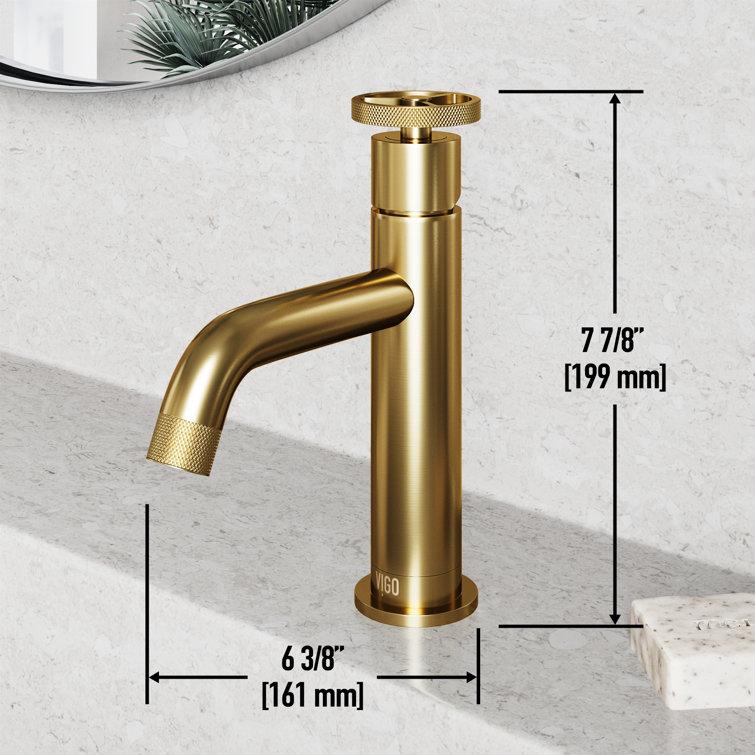 Cass 8" Matte Brushed Gold Single Handle Bathroom Faucet