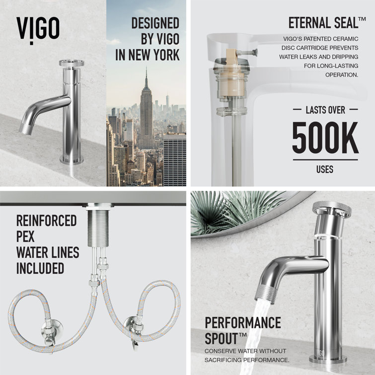 Cass Chrome 8" Single Handle Bathroom Faucet