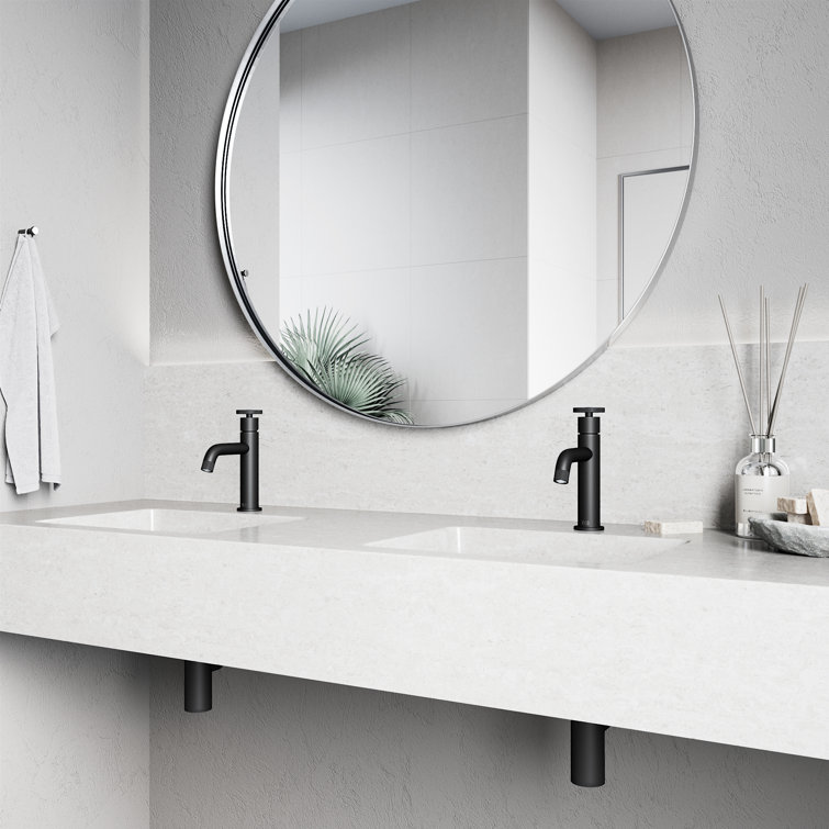 Matte Black Brass Single Handle Bathroom Faucet