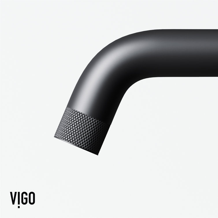 Cass 9'' High Aerodynamic Wheel Handle Matte Black Bathroom Faucet