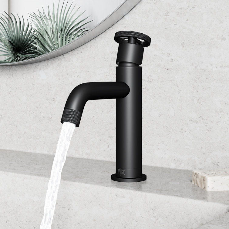 Matte Black Brass Single Handle Bathroom Faucet