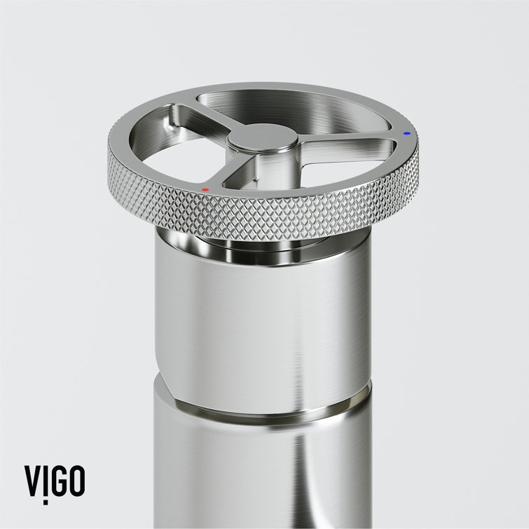 Cass Modern Aerodynamic Single-Hole Bathroom Faucet in Brushed Nickel