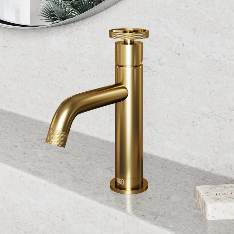 Cass 8" Matte Brushed Gold Single Handle Bathroom Faucet