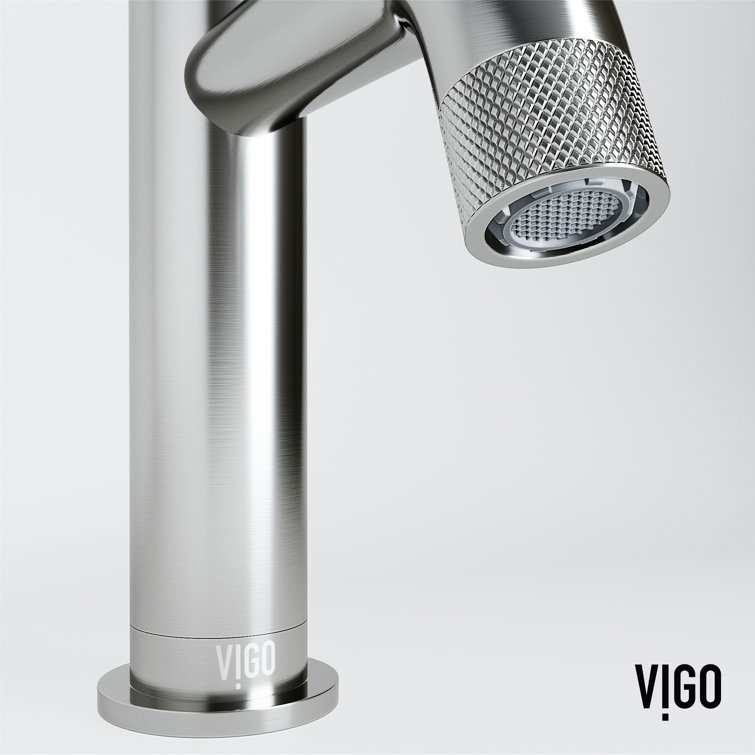 Cass Modern Aerodynamic Single-Hole Bathroom Faucet in Brushed Nickel