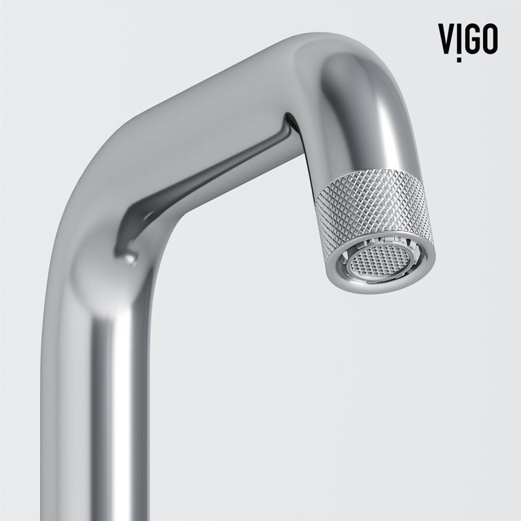 Cass Aerodynamic Wheel Handle Chrome Bathroom Faucet