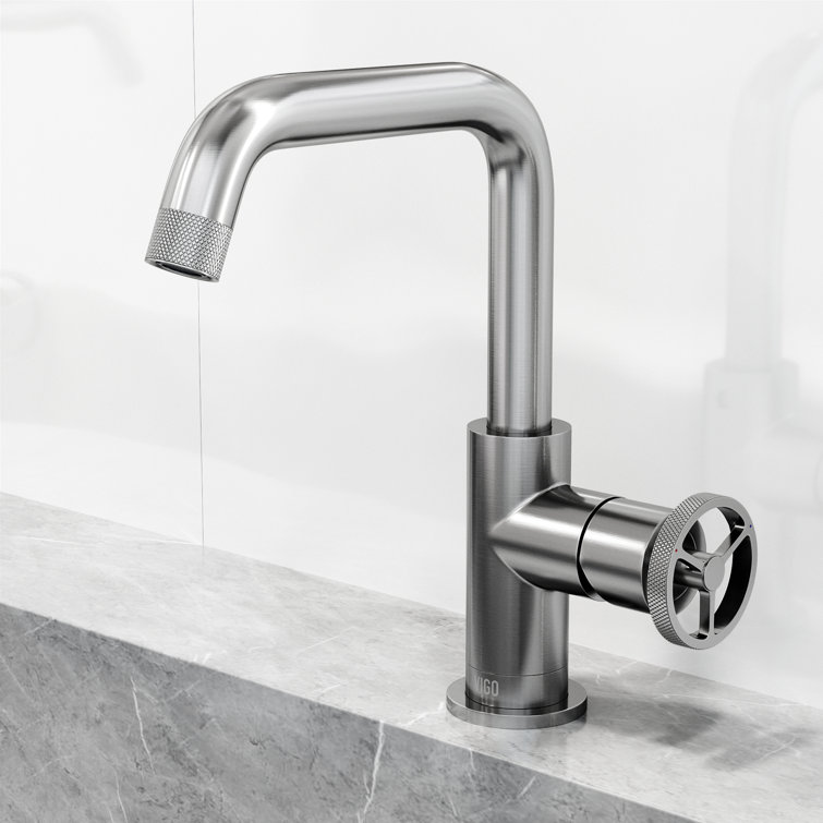 Cass 9" Brushed Nickel Single Handle Bathroom Faucet