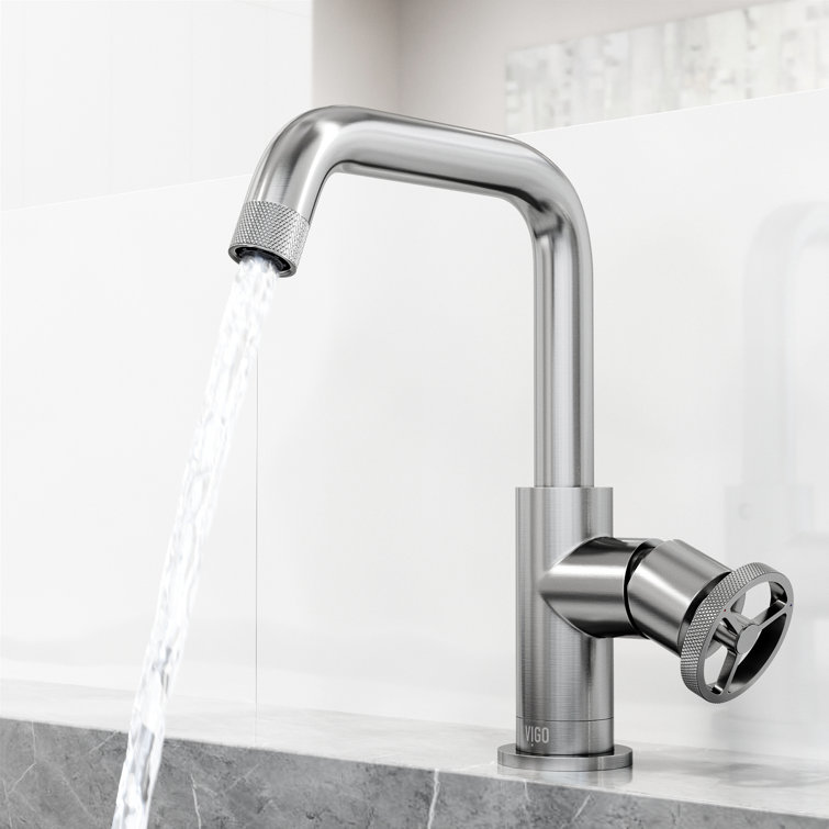 Cass 9" Brushed Nickel Single Handle Bathroom Faucet