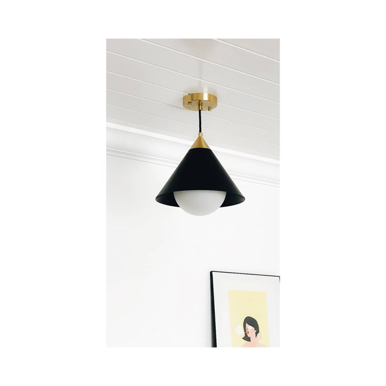 Regina Andrew 11.75" Blackened Brass Globe Pendant Light