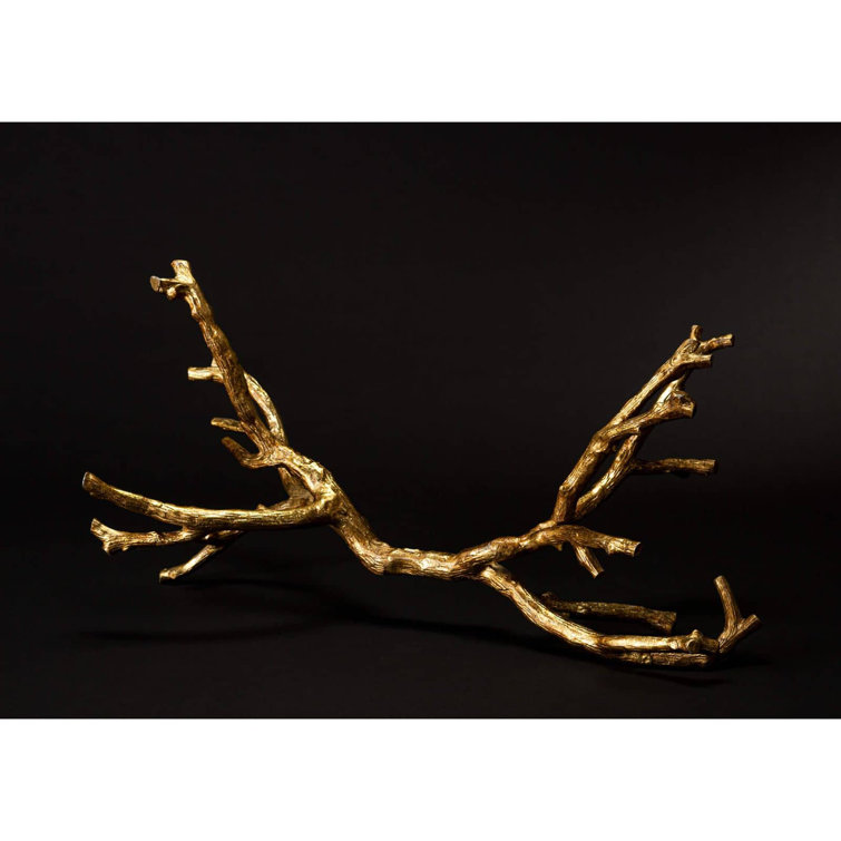 Gold Aluminum Branch Accent Object