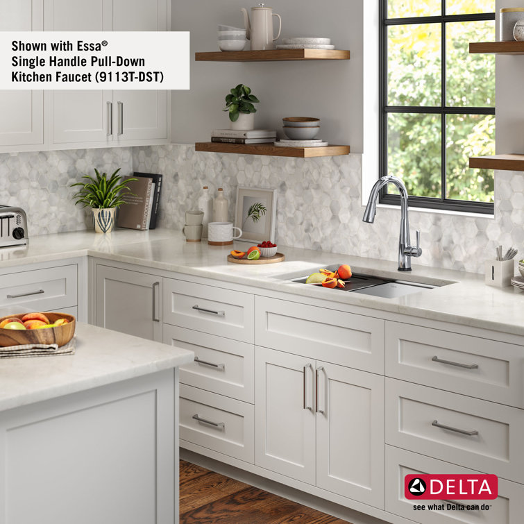 Delta Rivet 27" Stainless Steel Workstation Kitchen Sink with WorkFlow Ledge