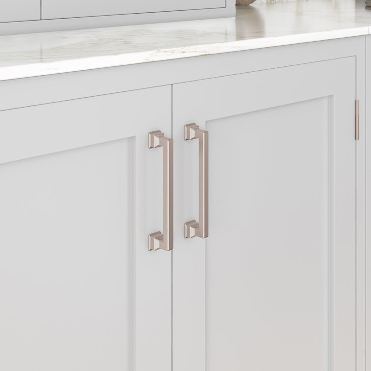 Brushed Nickel 3" Transitional Bar Pull Handle with Mounting Hardware